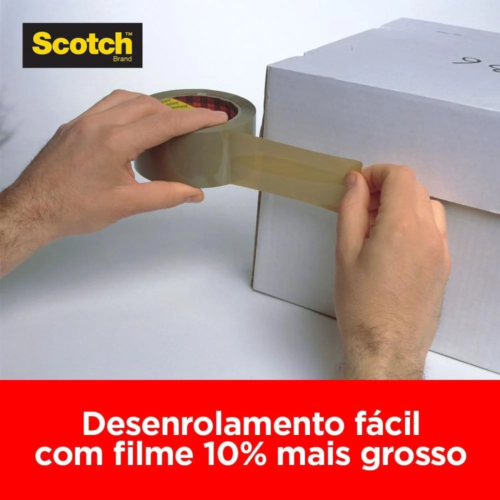 Fita Para Empacotamento Scotch 5802 Transp. 45Mmx45M. 3M - imagem 5