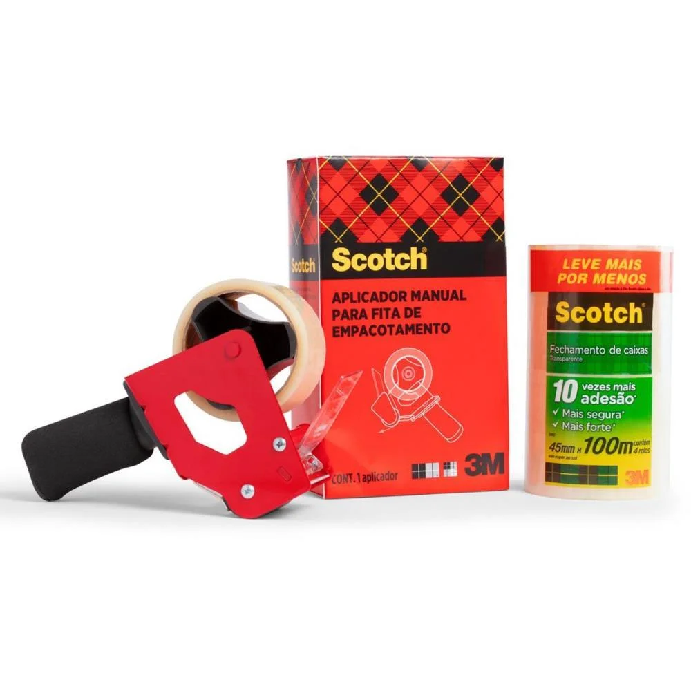 Fita Para Empacotamento Scotch 5802 Trans.45X100M+Disp 3M (Kit.c/56) - imagem 3