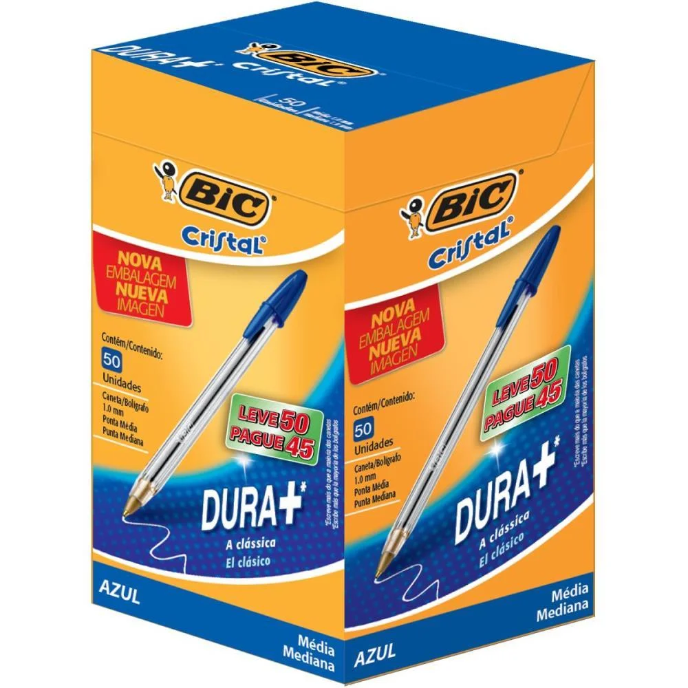 Caneta Esferografica Cristal Azul L50P45 Bic C/ 24 Unidades - imagem 5