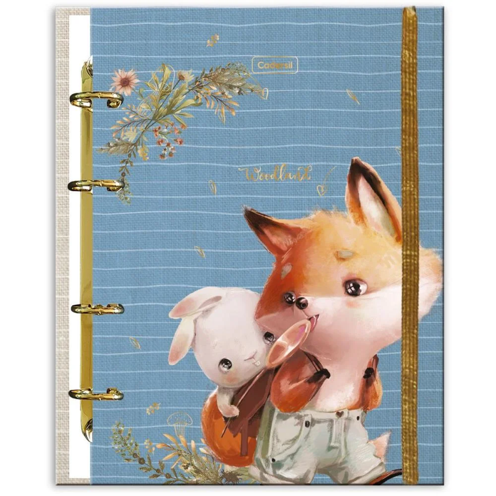 Caderno Argolado Woodland C/Elast 4Cap.incl.80F Cadersil - imagem 3