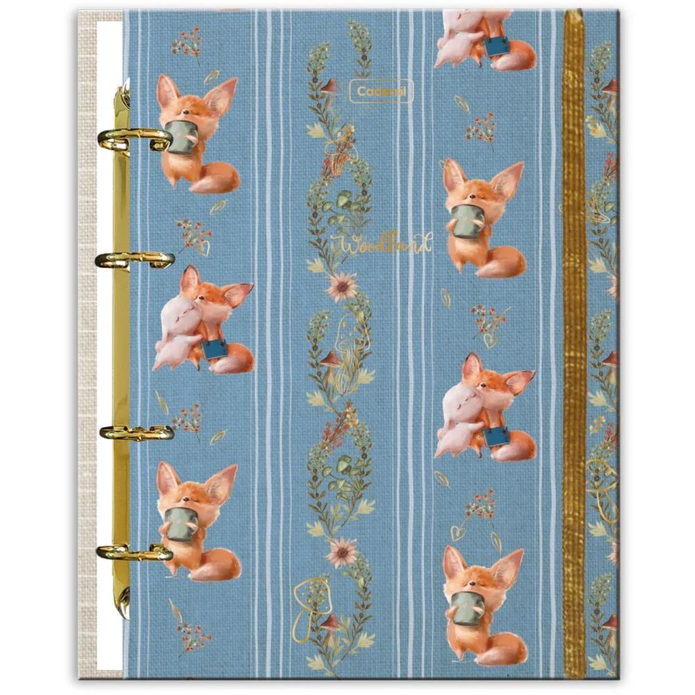 Caderno Argolado Woodland C/Elast 4Cap.incl.80F Cadersil - imagem 4