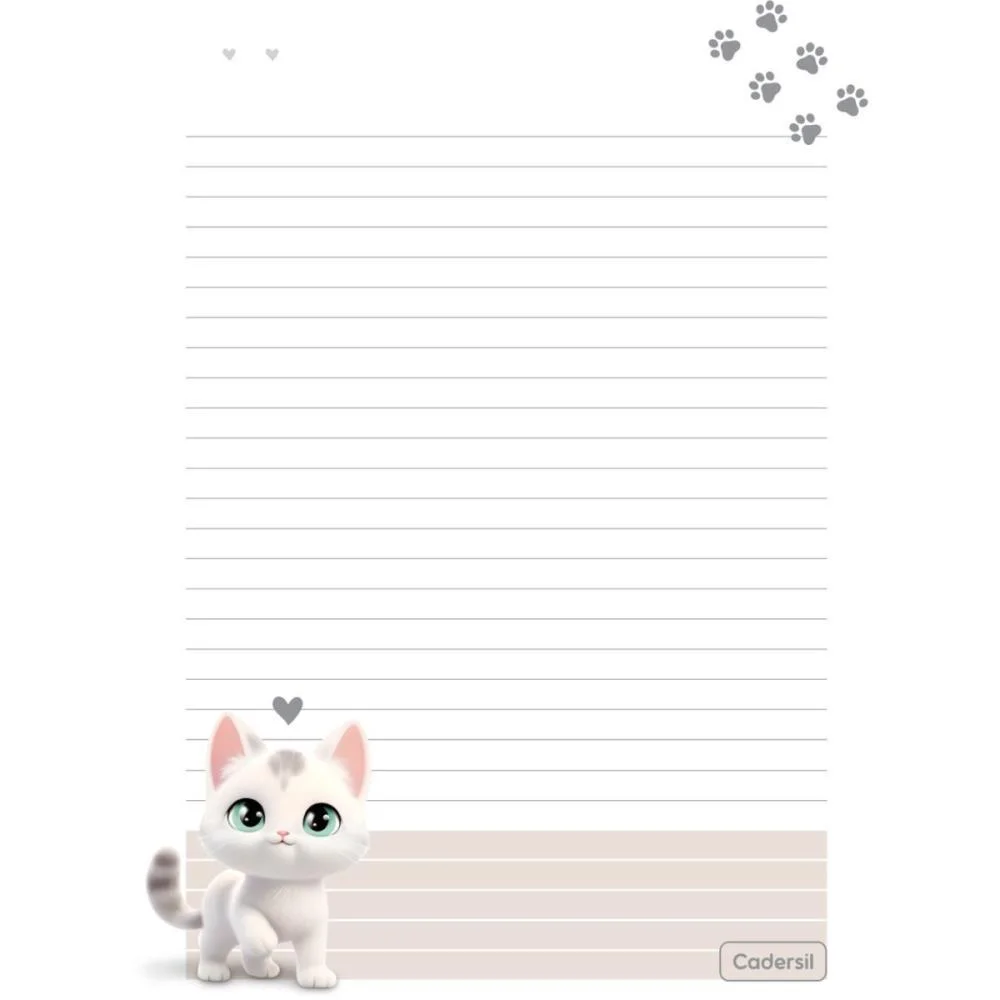 Caderno Argolado Cute Cat C/Elast 4Cap.incl.80F Cadersil - imagem 17