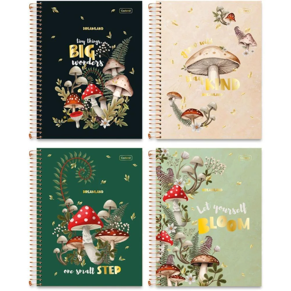 Caderno 01X1 Capa Dura Dreamland Metalizado 80Fls Cadersil (Pct.c/04) - imagem 10