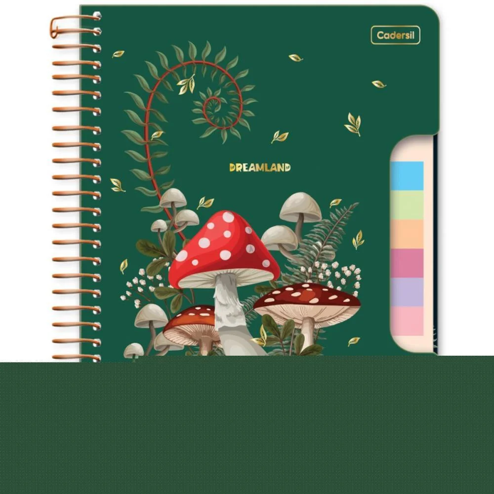 Caderno 01X1 Cp.dura Colegial Dreamland C/Blocos Ades.80Fl(S Cadersil - imagem 3