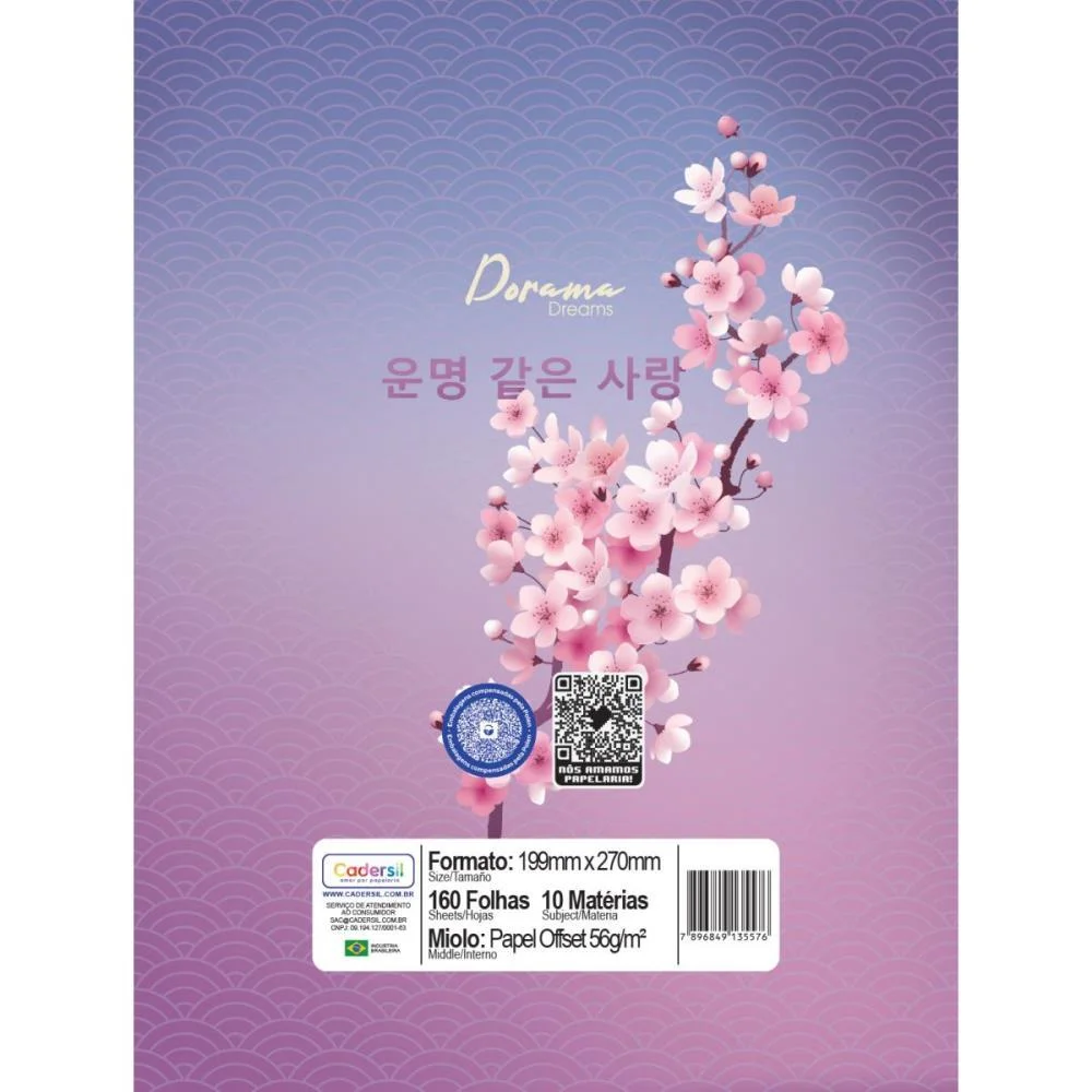 Caderno 10X1 Capa Dura Dorama Dreams 160Fls Cadersil (Pct.c/04) - imagem 10