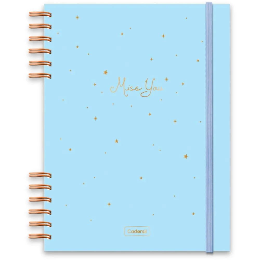 Caderno 01X1 Cp.dura Colegial Miss You C/Elas E Wire-O 80F(S Cadersil - imagem 4