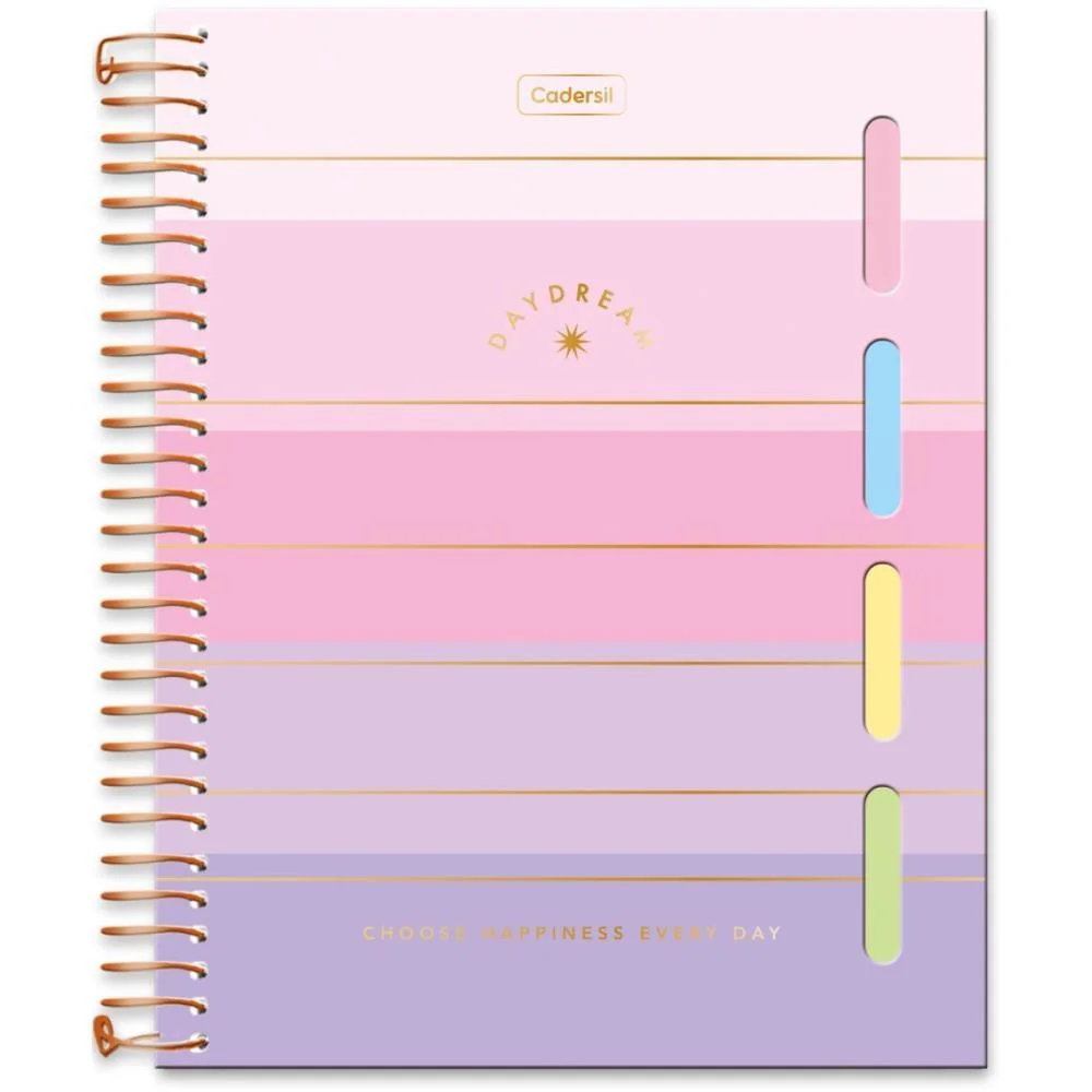 Caderno 01X1 Cp.dura Colegial Daydream C/4 Divisorias 80Fl(S Cadersil - imagem 2