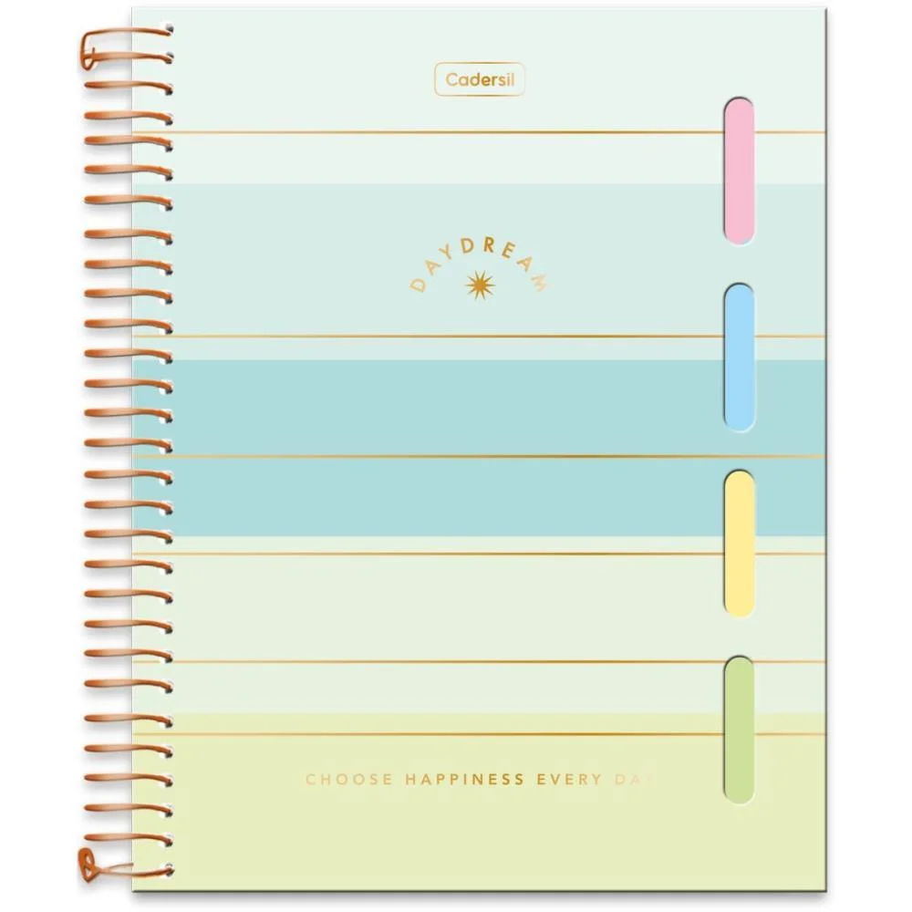 Caderno 01X1 Cp.dura Colegial Daydream C/4 Divisorias 80Fl(S Cadersil - imagem 11