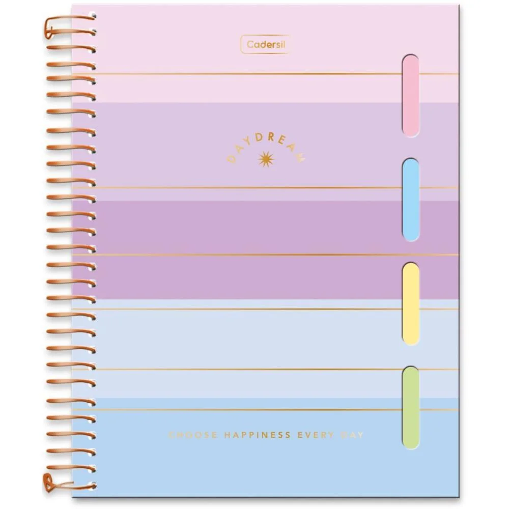 Caderno 01X1 Cp.dura Colegial Daydream C/4 Divisorias 80Fl(S Cadersil - imagem 4