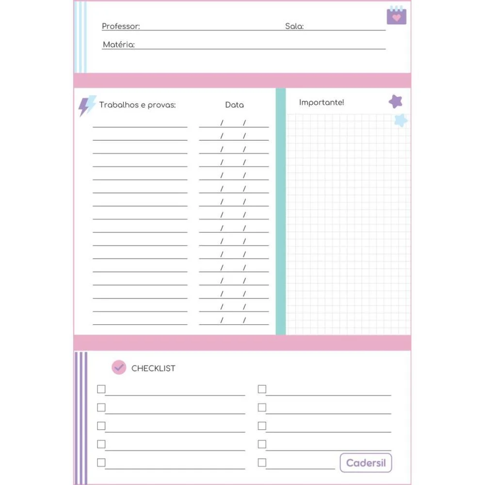 Caderno 10X1 Capa Dura Daydream 2Em1 C/Planner 168Fls Cadersil (Pct.c/04) - imagem 8