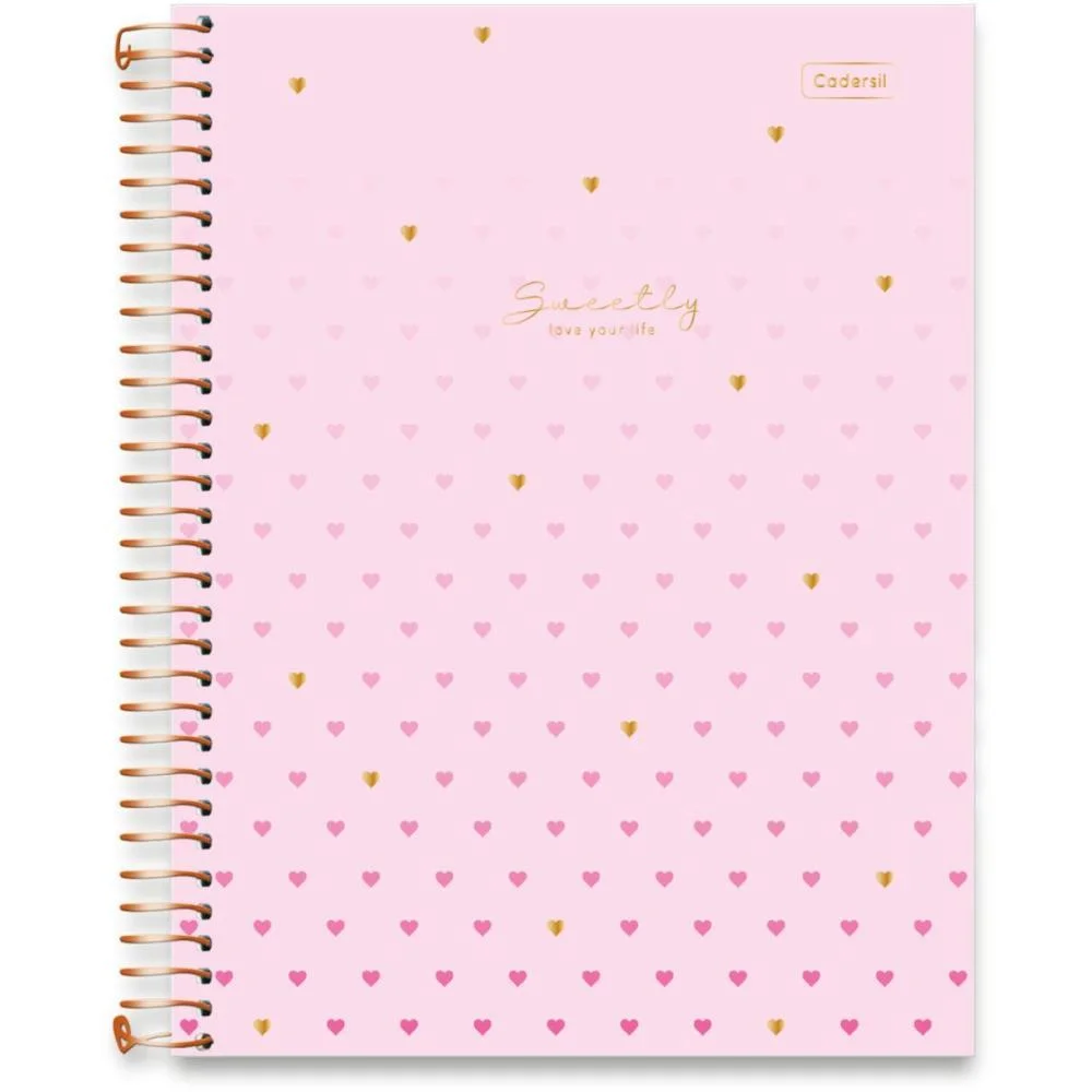 Caderno 10X1 Capa Dura Sweetly 2Em1 C/Planner 168Fls Cadersil (Pct.c/04) - imagem 2