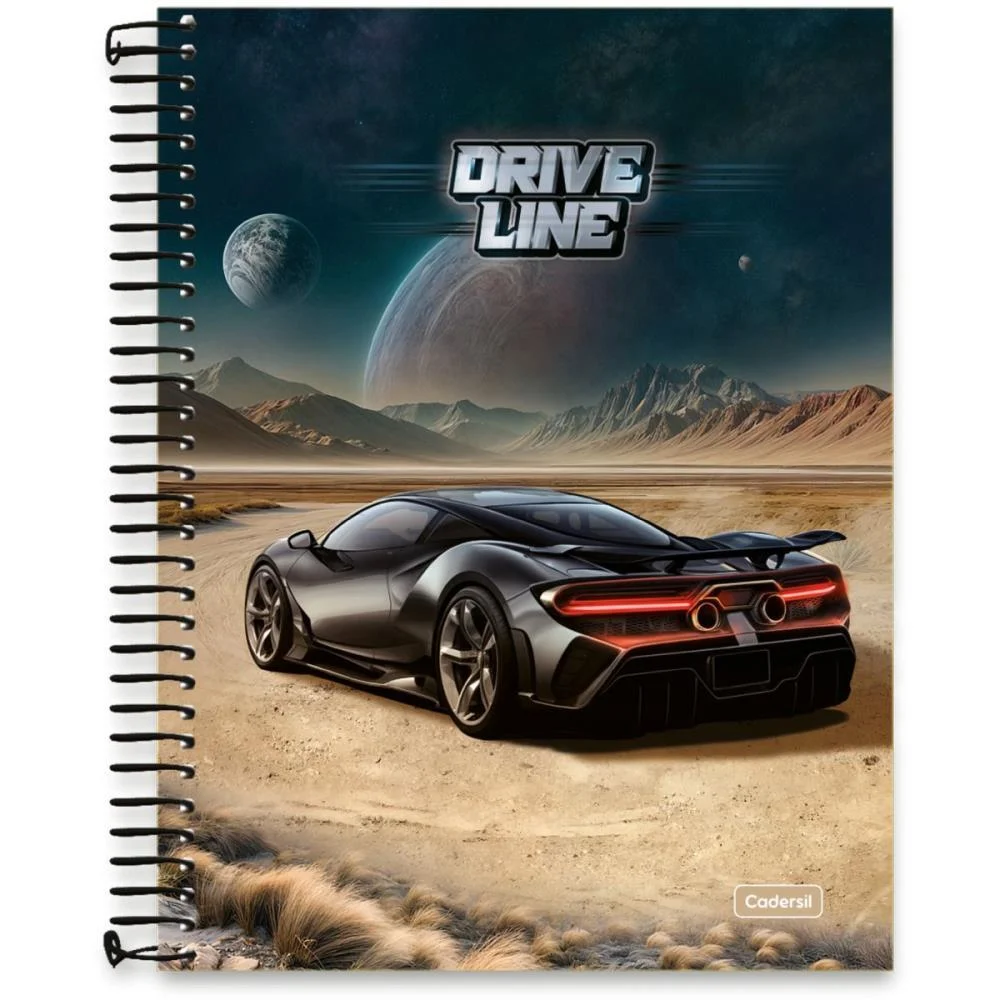Caderno 01X1 Capa Dura Drive Line Cp.metalizada 80Fls Cadersil (Pct.c/04) - imagem 2