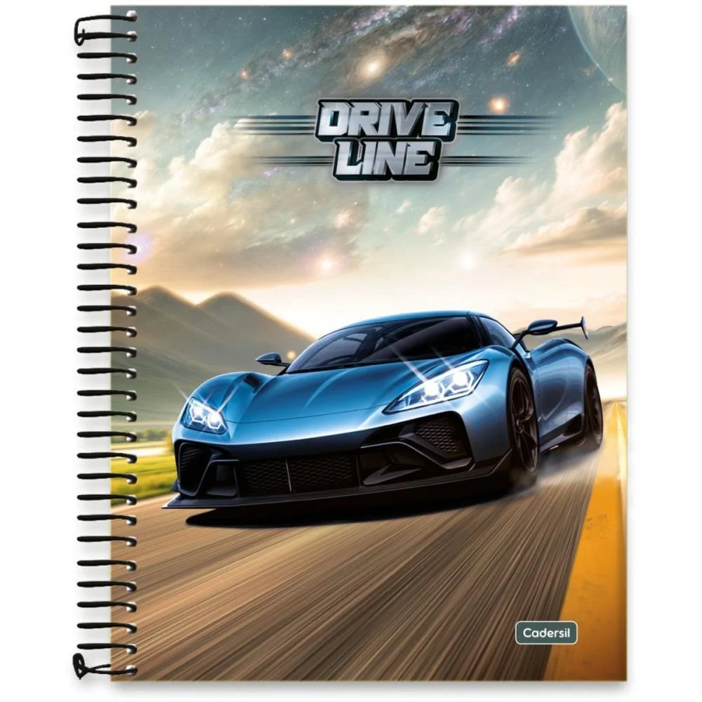 Caderno 01X1 Capa Dura Drive Line Cp.metalizada 80Fls Cadersil (Pct.c/04) - imagem 3