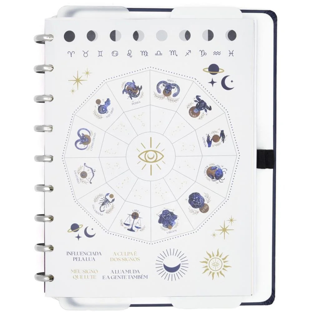 Caderno Inteligente Medio Influenciada Pela Lua 80F By M Caderno Inteligente - imagem 3