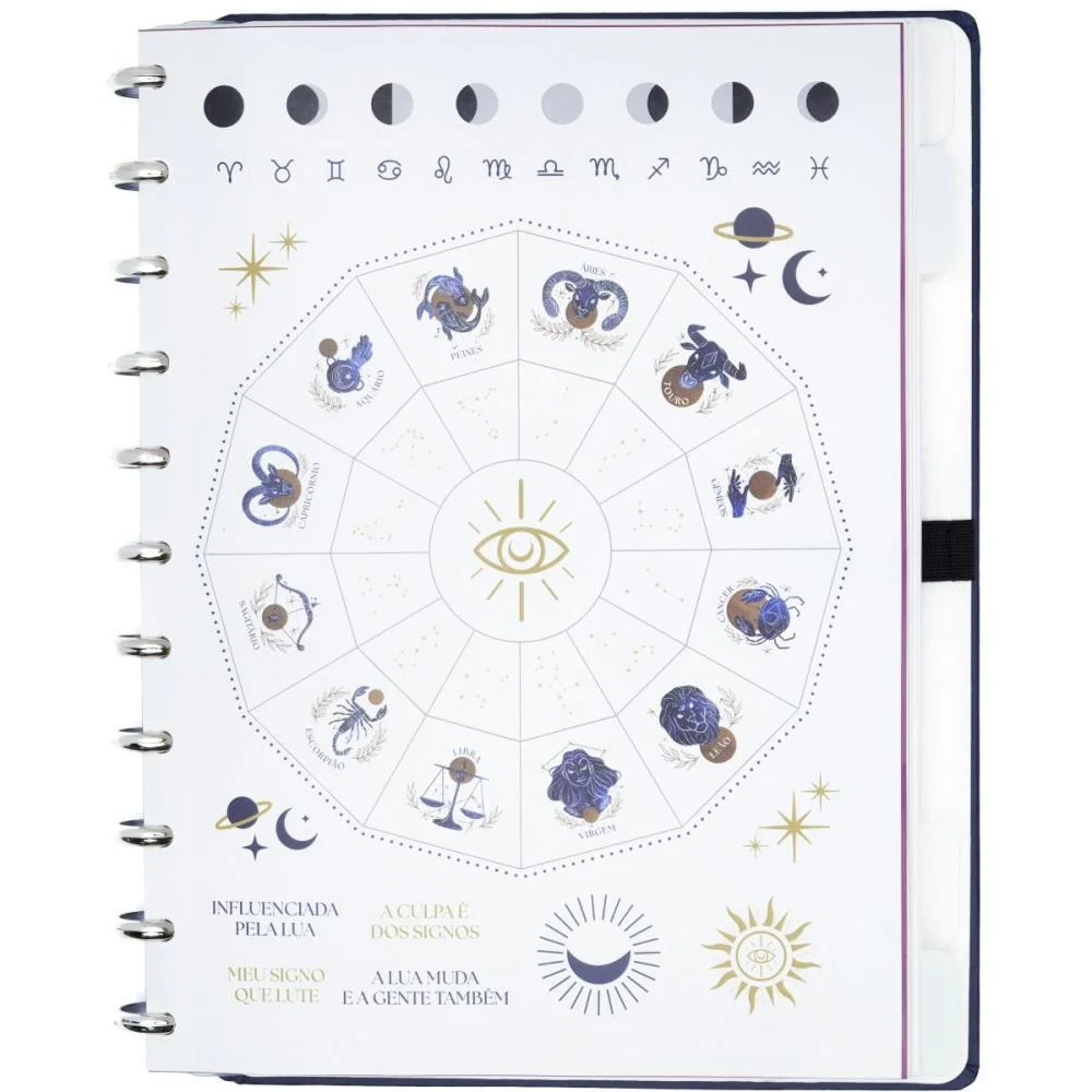 Caderno Inteligente Grande Influenciada Pela Lua 80F By M Caderno Inteligente - imagem 3