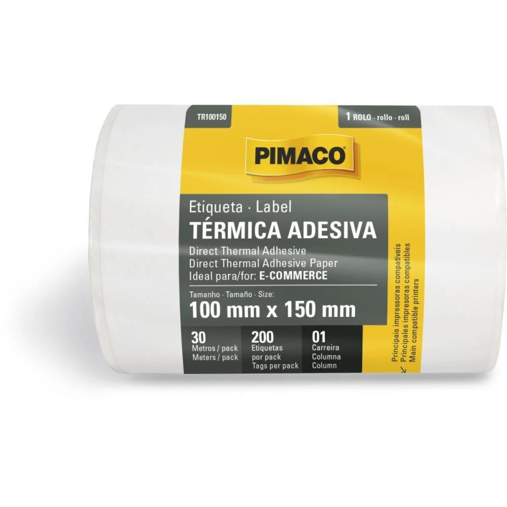 Etiqueta Adesiva Termica 100Mmx150Mm C/200 Etiq Pimaco (Rolo) - imagem 2