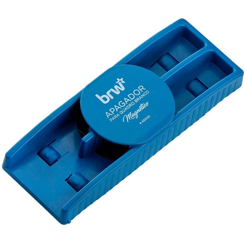 Apagador Quadro Branco Magnetico Azul Brw - imagem 4