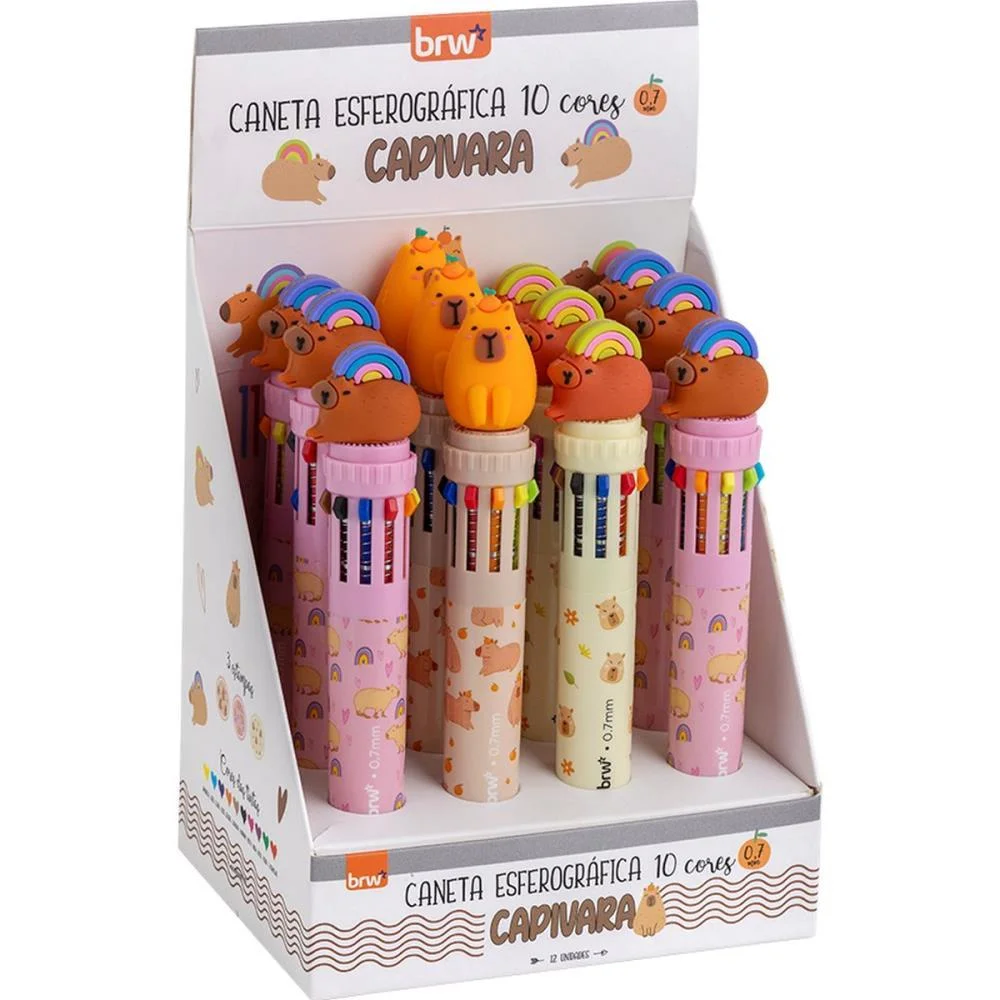 Caneta Esferografica Capivara 10Cores 0.7Mm (S Brw C/ 12 Unidades - imagem 9