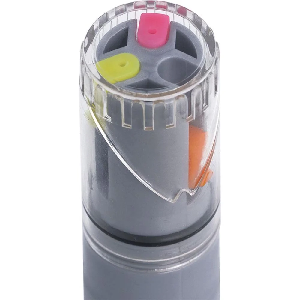 Caneta Marca Texto Gyre 3 Cores Neon Brw C/ 6 Unidades - imagem 7