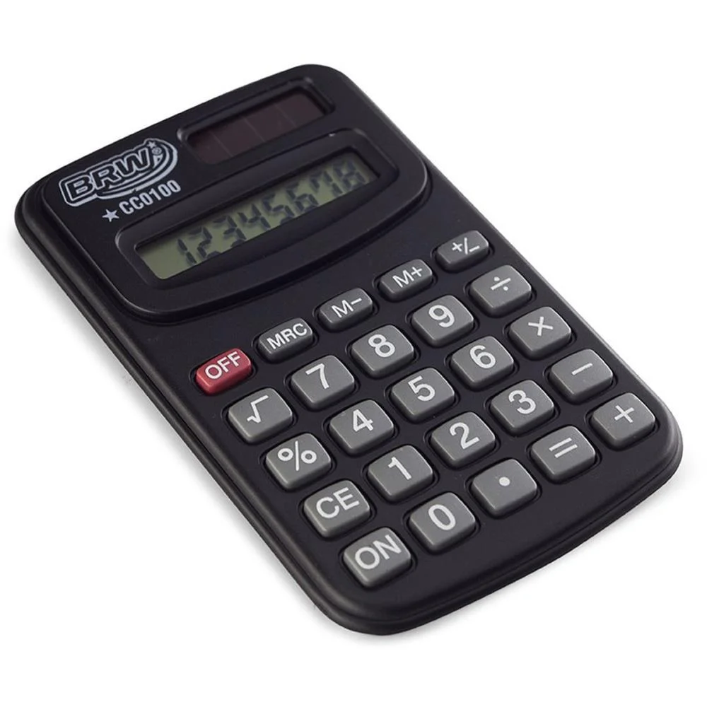 Calculadora De Bolso 8 Dig. 10,1X6,3X0,8Cm Com Capa Brw - imagem 3