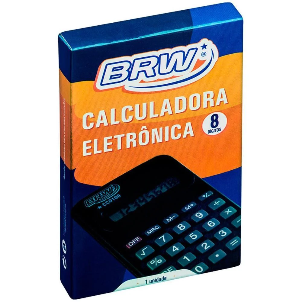 Calculadora De Bolso 8 Dig. 10,1X6,3X0,8Cm Com Capa Brw - imagem 5