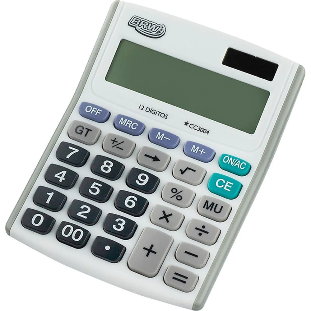 Calculadora De Mesa 12 Digitos Solar Branca Brw - imagem 3