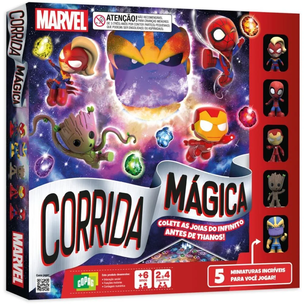 Jogo De Tabuleiro Marvel Corrida Magica Copag - imagem 3