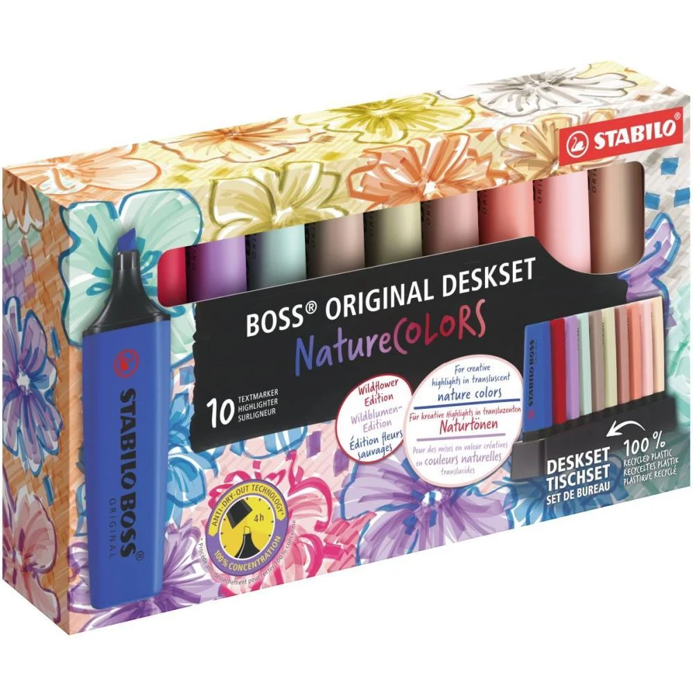 Caneta Marca Texto Stabillo Boss Nat. Colors 10Co Sertic (Estojo) - imagem 4