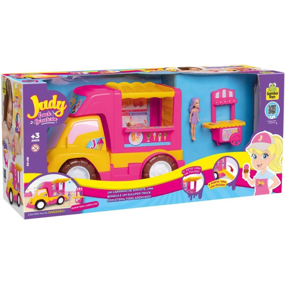Cenario Tematico (Playset) Sorveteria Da Judy Food Truck Samba Toys - imagem 5