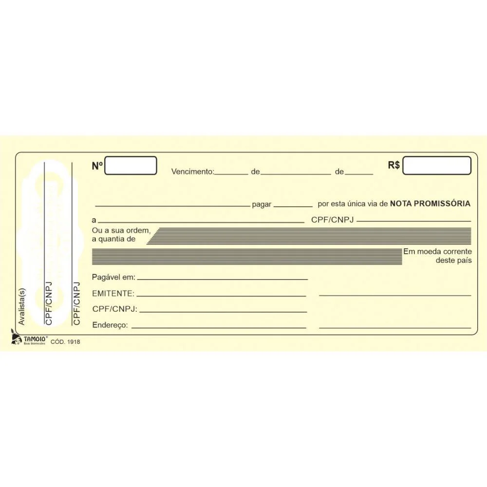 Impresso Talao Nota Mini Promissoria Am 50Fls Tamoio (Pct.c/05) - imagem 5