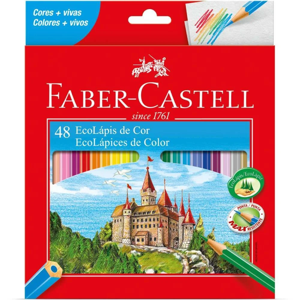 Lapis De Cor Sextavado Ecolapis 48 Cores Faber-Castell (Pct.c/03) - imagem 2