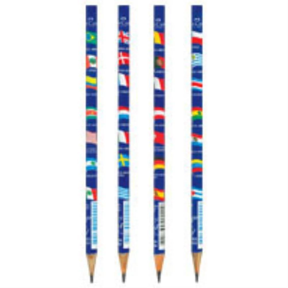 Lapis Preto Redondo Decorado Ecolapis Bandeira Fantasia Faber-Castell (Cx.c/144) - imagem 2