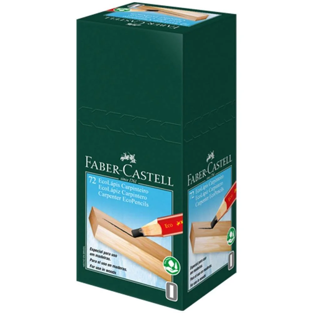 Lapis Preto Carpinteiro Ecolapis 1/2 Grosa Faber-Castell (Cx.c/72) - imagem 2