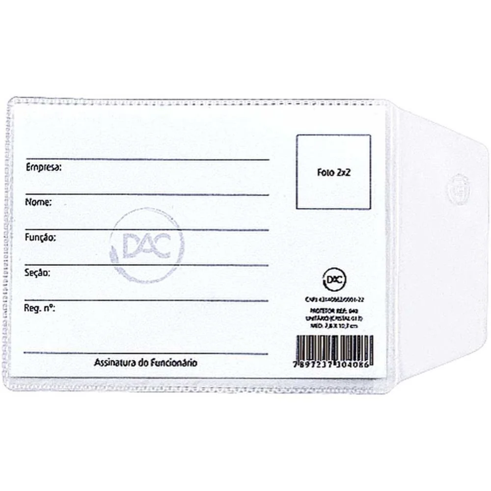 Porta Documento P/Rg C/Aba 8,0X110Cm. Dac (Pct/100) - imagem 2