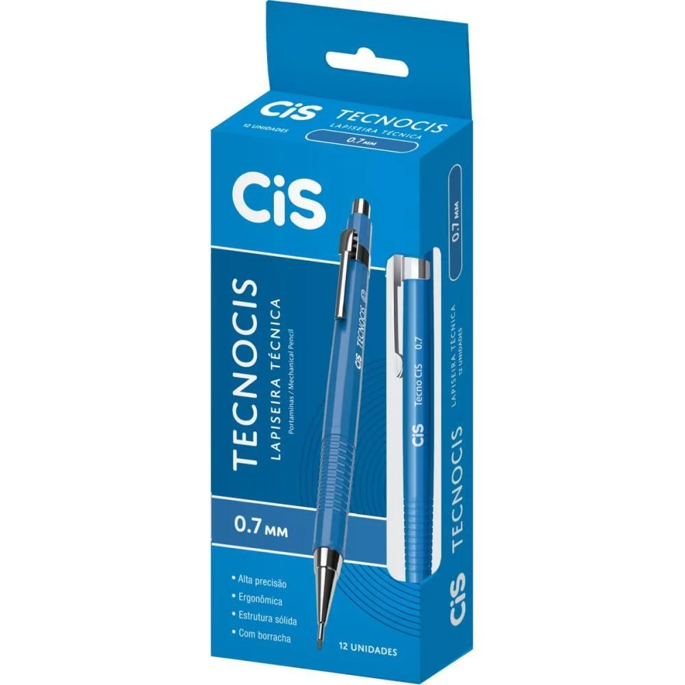 Lapiseira 0.7Mm Tecno Cis C-207 0.7 Azul Sertic (Cx.c/12) - imagem 4