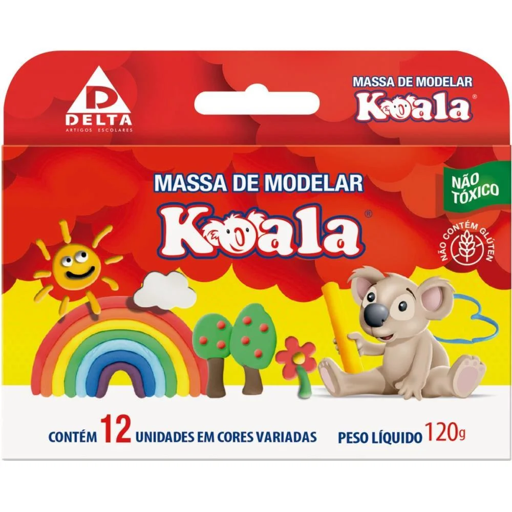 Massa Para Modelar Koala C/ 12 Cores Delta (Pct.c/06) - imagem 2
