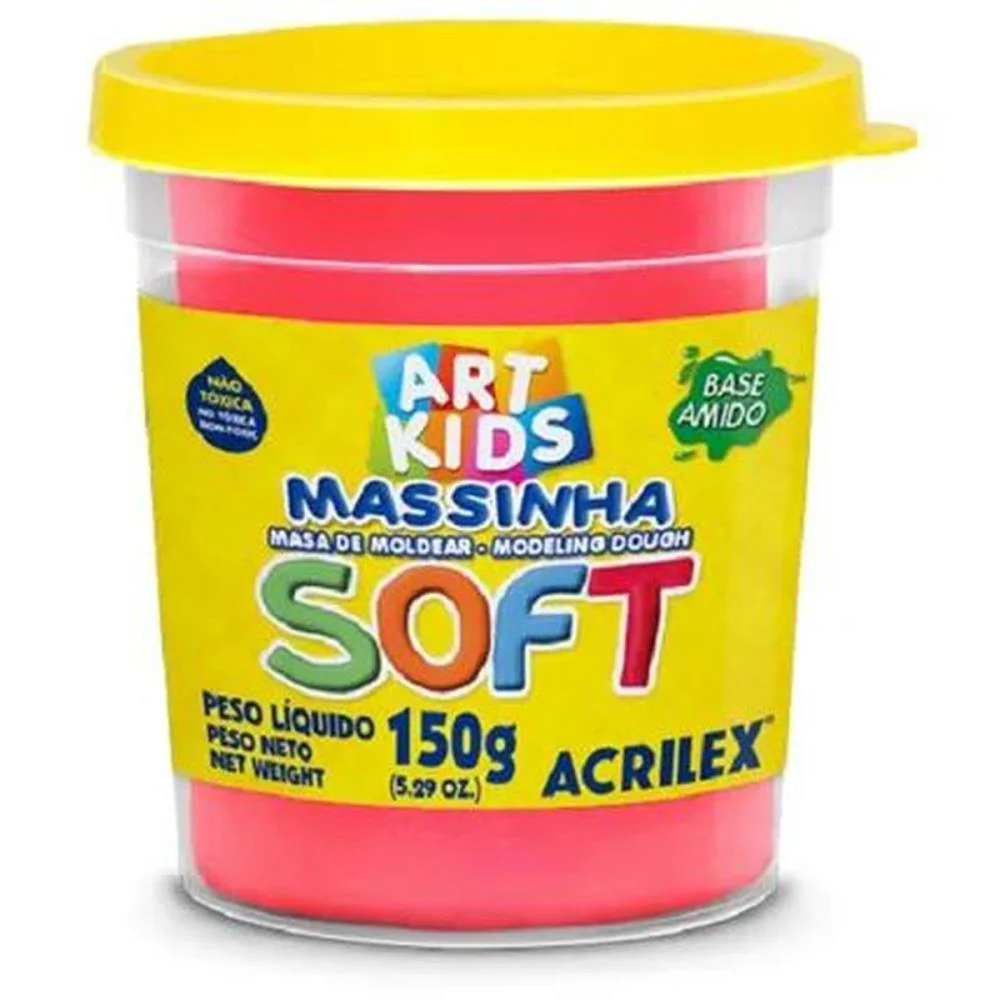 Massa Para Modelar Soft 150G.vermelho Bs.amido Acrilex (Pote) - imagem 2