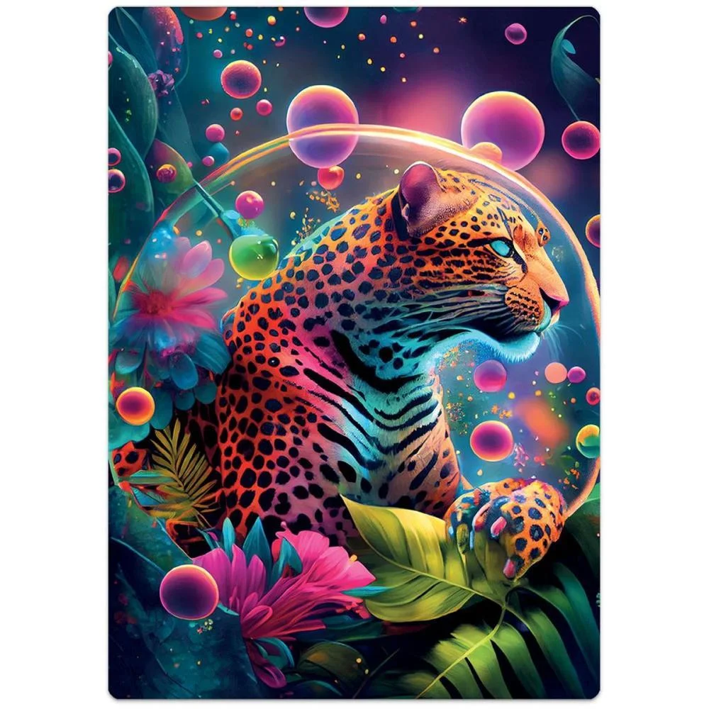 Quebra-Cabeca Cartonado Ia Jaguar Neon 500Pcs Nano Toyster - imagem 4