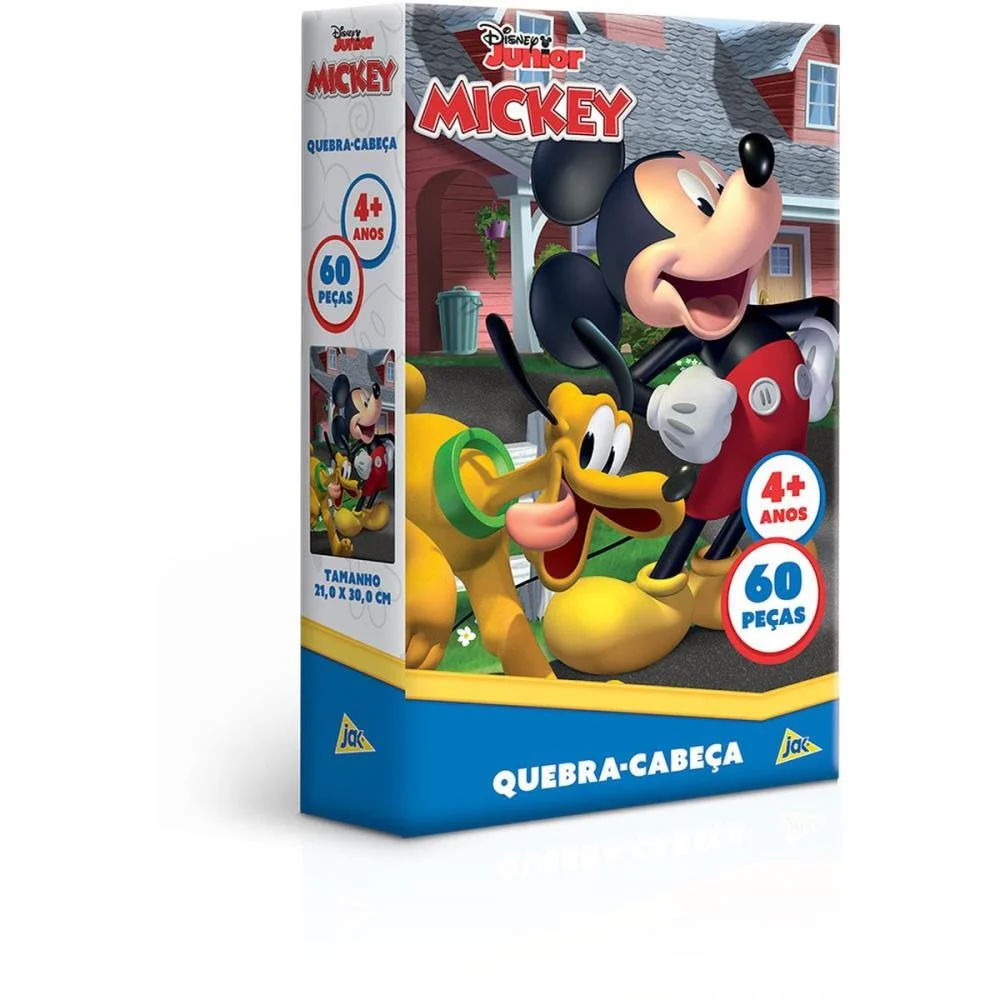 Quebra-Cabeca Cartonado Mickey 60Pcs Toyster - imagem 3