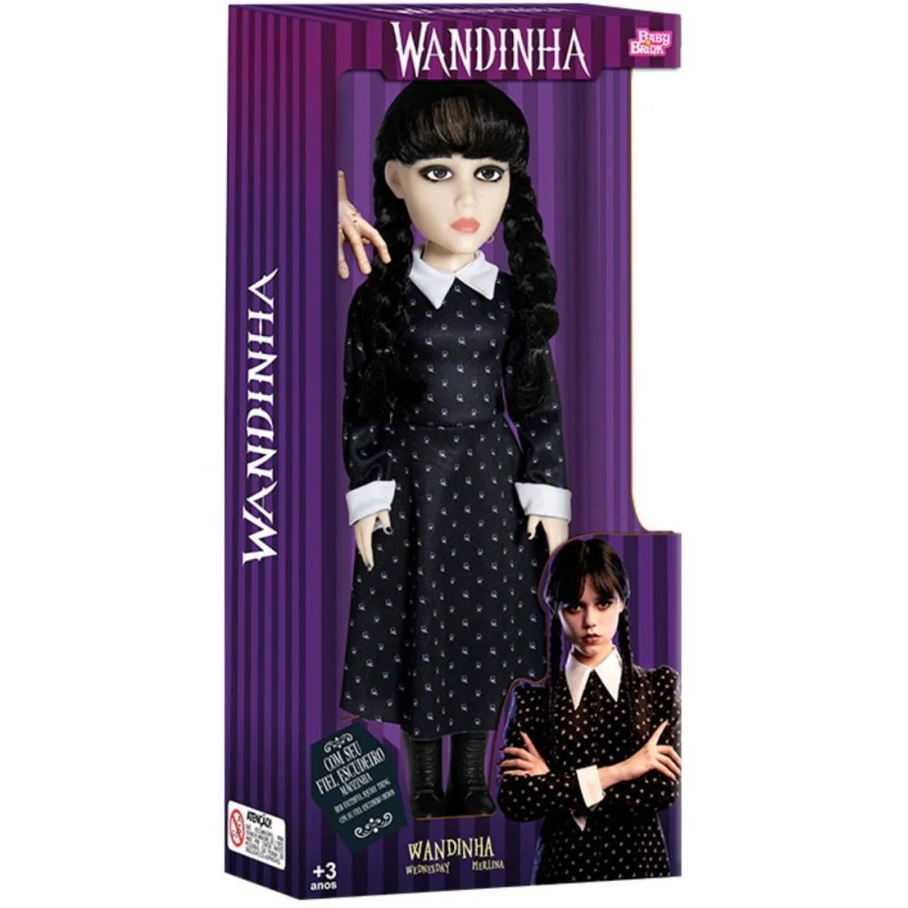 Boneca Wandinha 45Cm Baby Brink - imagem 4