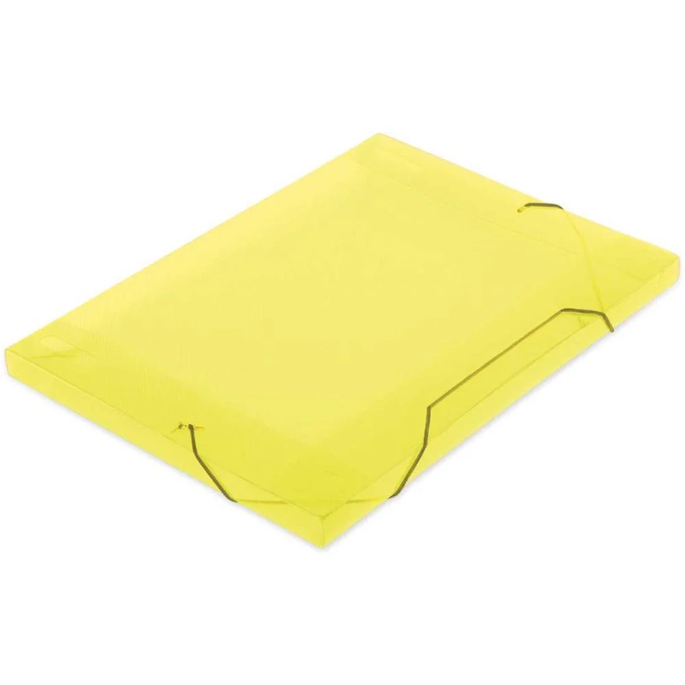 Pasta Aba Elastica Plastica Oficio 18Mm Amarela Soft Polibras (Pct.c/10) - imagem 3