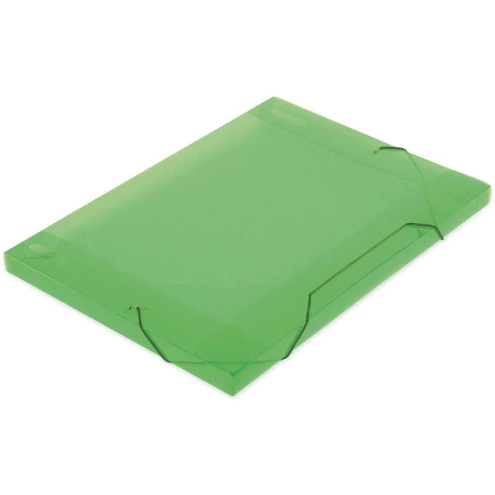 Pasta Aba Elastica Plastica Oficio 18Mm Verde Soft Polibras (Pct.c/10) - imagem 2