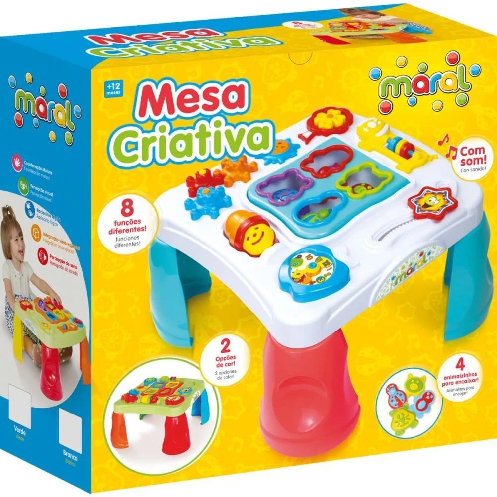 Brinquedo Educativo Mesa Criativa C/Som Branca Maral - imagem 4