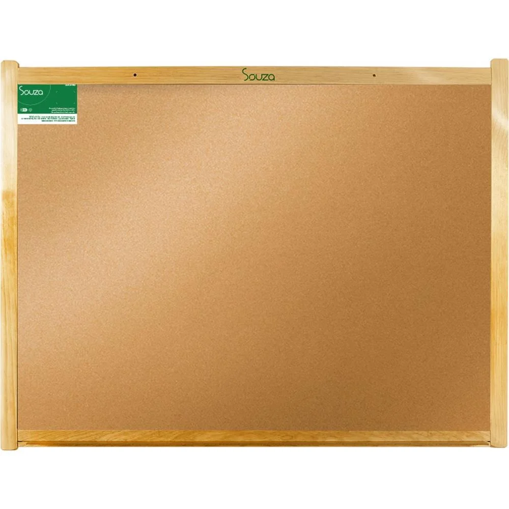 Quadro Aviso Moldura Madeira Cortica Aparente 120X090Cm Souza - imagem 3