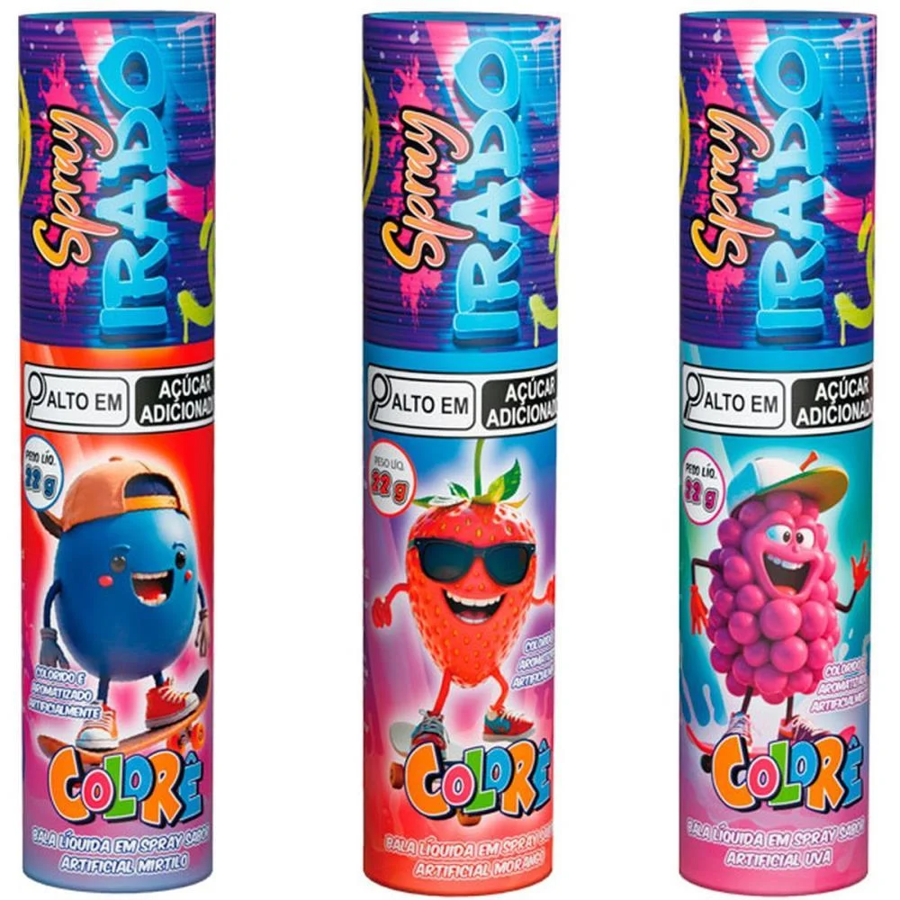 Doce Spray Irado Bala Liquida (S) Colore C/ 24 Unidades - imagem 3