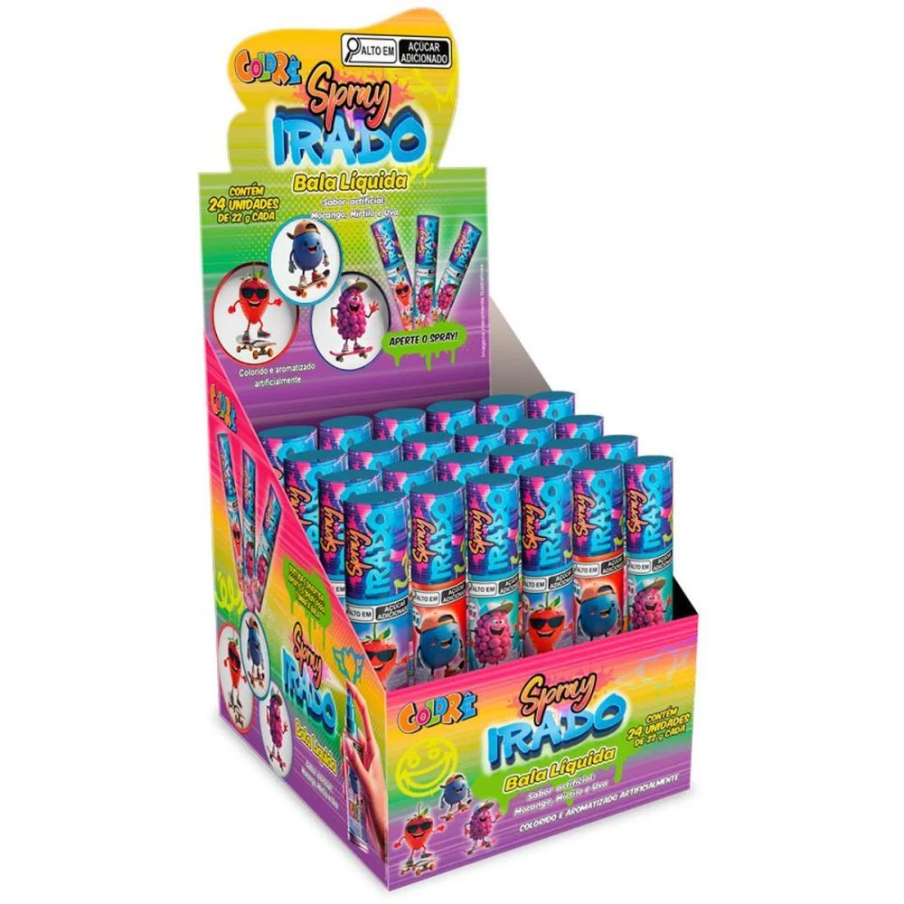 Doce Spray Irado Bala Liquida (S) Colore C/ 24 Unidades - imagem 4