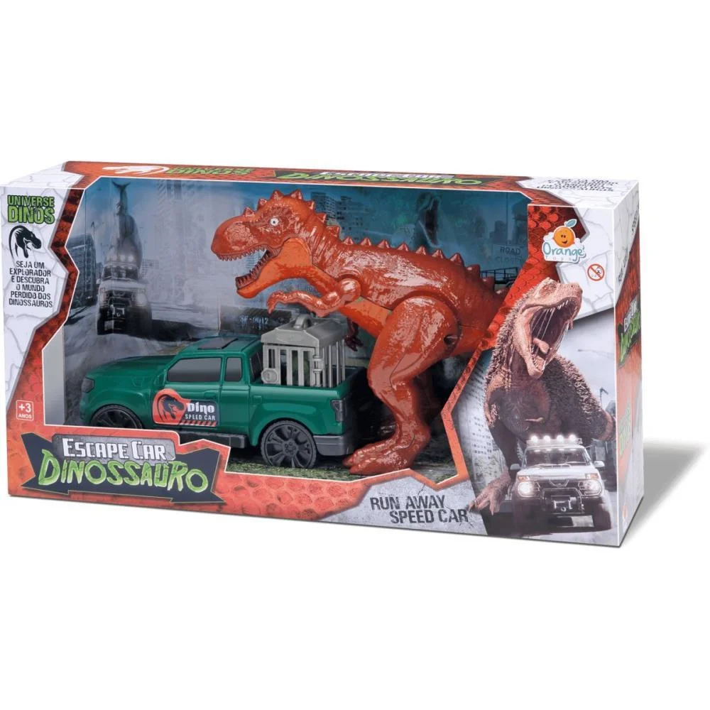 Carrinho Escape Car Dinossauro (S) Orange Toys - imagem 4