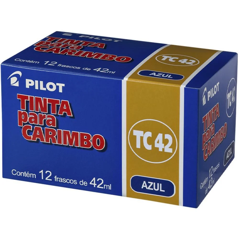 Tinta Para Carimbo 42Ml Azul Pilot (Cx.c/12) - imagem 3