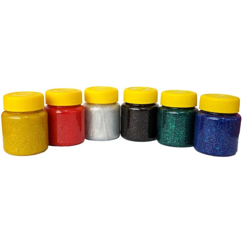 Tinta Guache 015Ml 06 Cores 15Ml Com Glitter Acrilex (Pct.c/06) - imagem 4