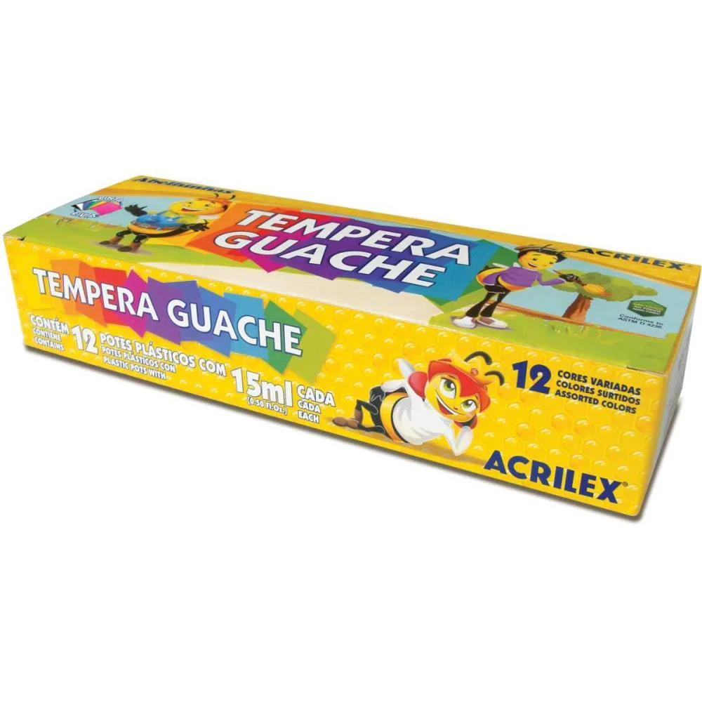 Tinta Guache 015Ml 12 Cores Acrilex (Pct.c/06) - imagem 3